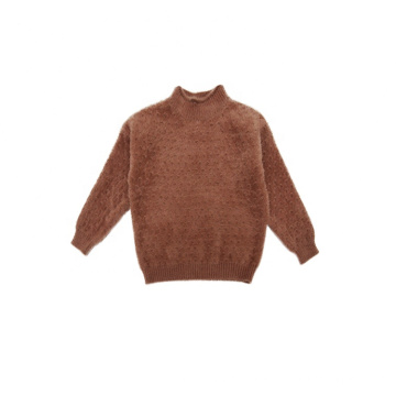 Winter Pullover Solid Color Custom Turtleneck Sweater Kids Boys Design Sweater